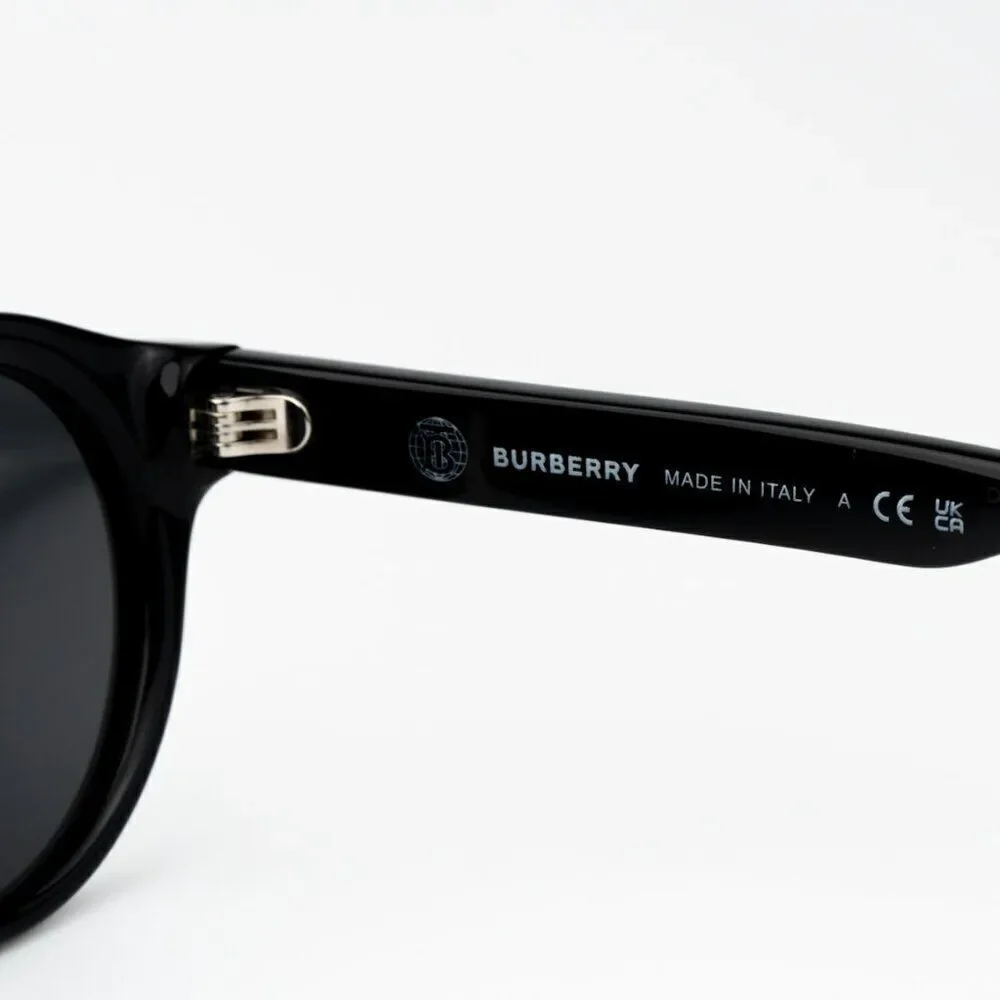 SALE! NEW Burberry BE4404 300187 Black Grey Oval Unisex Sunglasses BE4404